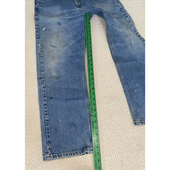 Vintage Carhartt Jeans Men's 34x30 Blue Denim Relaxed Fit Straight Leg B160 DST - Picture 7 of 15